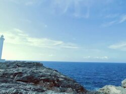 WS T/L Zanpa cape / Yomitan, Okinawa, Japan Stock Footage