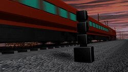 3D rendering of the train scene Stock Footage
