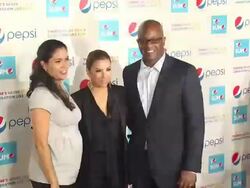 Martha Bermudez, Eva Longoria Parker, Frank Cooper at the Pepsi Presents The Premiere Of 'Latinos Living The American Dream' at Hollywood CA. (Footage by WireImage Video/GettyImages) Stock Footage