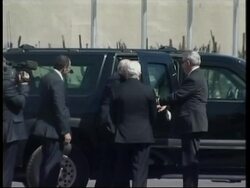 US Vice President Dick Cheney arrives in Ramallah News Clip