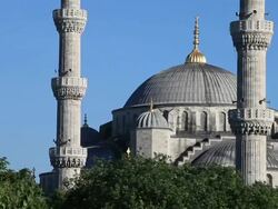 HD:Blue Mosque (Sultan Ahmet Camii), Istanbul, TURKEY Stock Footage