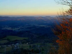Sunset Over Blue Ridge Mountains Stock Footage