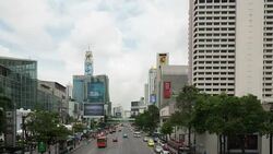 Watergate shopping centre traffic jam Stock Footage