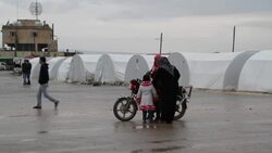 Bab Al-Salam Syrian Refugee Camp Stock Footage