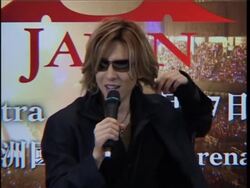 Japanese rock band hold press conference ahead of concert News Clip