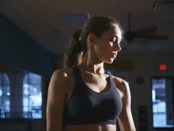 Dumbbell lifting Stock Footage