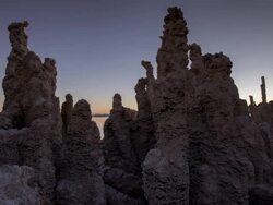 Pre-Dawn at Mono Lake South Tufa Reserve - Motion Control Time Lapse Stock Footage