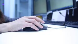 Using computer Stock Footage