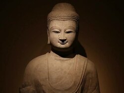 MS Buddhist Statue/xian,shaanxi,China Stock Footage