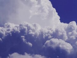 Close up of cumulus clouds Stock Footage