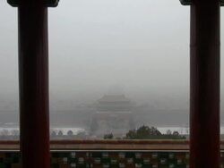 Memorial Hall of Chairman Mao in smog News Clip