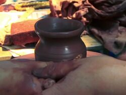 Hands Making Pottery Stock Footage