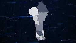 Benin network map Stock Footage