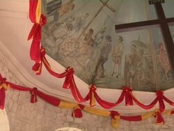 Pan Right Reveal Close Up Shot Magellans Cross Cebu Bohol Philippines Stock Footage