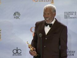 SPEECH: Morgan Freeman on the movie that started his career at 69th Annual Golden Globe Awards - Press Room on 1/15/2012 in Beverly Hills, CA. (Footage by WireImage Video/Getty Images Entertainment Video) Stock Footage
