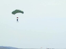 Parachute in Sky Stock Footage