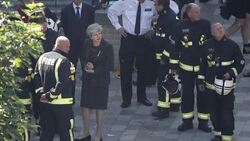 CLEAN : British Prime Minister May visits London tower block fire site News Clip