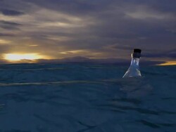Sea Message in Bottle 1 Stock Footage