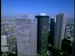 WA High angle view across Tokyo city buildings, Japan Stock Footage