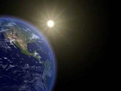 Earth Rotating on left HD Loopable Stock Footage