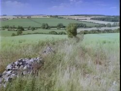 T/L landscape, Cotswold stone wall, lapse time, Burford, Oxon, July, Locked off Stock Footage