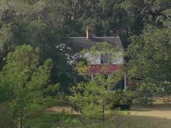 MS AERIAL Hofwyl Broadfield Plantation / Georgia, United States Stock Footage