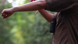 Spray insect repellent Stock Footage