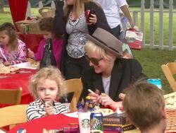 Ashlee Simpson (R) at the Elizabeth Glaser Pediatric AIDS Foundation's 22nd Annual 'A Time For Heroes' Celebrity Carnival at Los Angeles CA. (Footage by WireImage Video/Getty Images Entertainment Video) Stock Footage