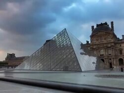 TL Hyperlapse Louvre day to night Stock Footage