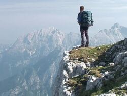 HD: Hiking in Mountains Stock Footage