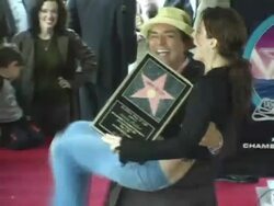 Dedication of Sandra Bullock's Star on Hollywood Walk of Fame Stock Footage