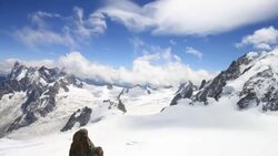 Aiguille du midi view to Italy 4k Stock Footage