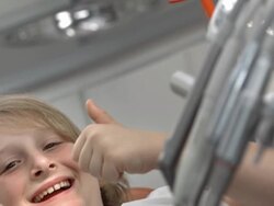 HD: Cheerful Boy At The Dentist Stock Footage