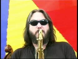 Jazz saxophonist Steve Grossman performing, Great Britain Stock Footage