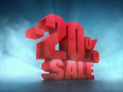 Sale. Percentage animation. From -10% to -50% Stock Footage