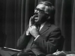 Ray Bradbury participates in Caltech symposium Stock Footage