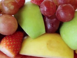 Close up of many kinds of fruit,Dolly Shot Stock Footage