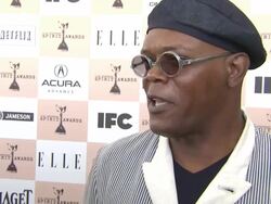 INTERVIEW: Samuel L Jackson on if he prefers to act in smaller/indie films or big studio projects at the Piaget At The 2011 Independent Spirit Awards at Santa Monica CA. (Footage by WireImage Video/GettyImages) Stock Footage