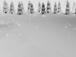 Snow forest, retro stile. Loop Stock Footage