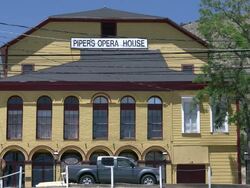 Virginia City Pipers Opera House stage Stock Footage