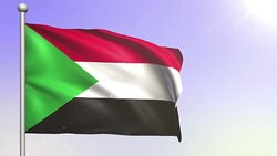 Sudan Flag (Loopable) Stock Footage