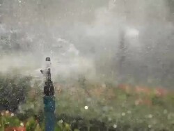 Water sprinkler Stock Footage