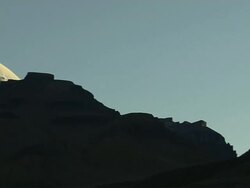 Pan Left Shot Mount Kailash Lhasa Tibet China Stock Footage