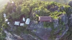 Wat Chalermprakiat Prajomklao Rachanusorn bird eye view Stock Footage