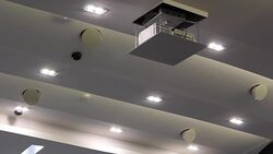 Lift Projector keep on ceiling.part 2 Stock Footage