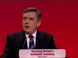 Gordon Brown, Prime Minister, speech to The Labour Party Conference 2009 Stock Footage