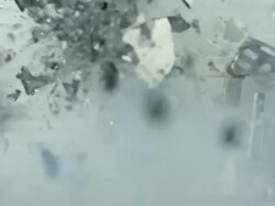 HD Super Slow-Mo: Vintage Television Explosion Stock Footage