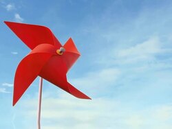 Origami Wind Turbine farm Stock Footage