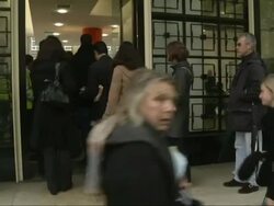 French election voters queuing in London News Clip