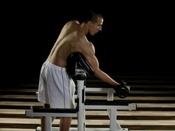 Dumbbell Biceps Curl Stock Footage